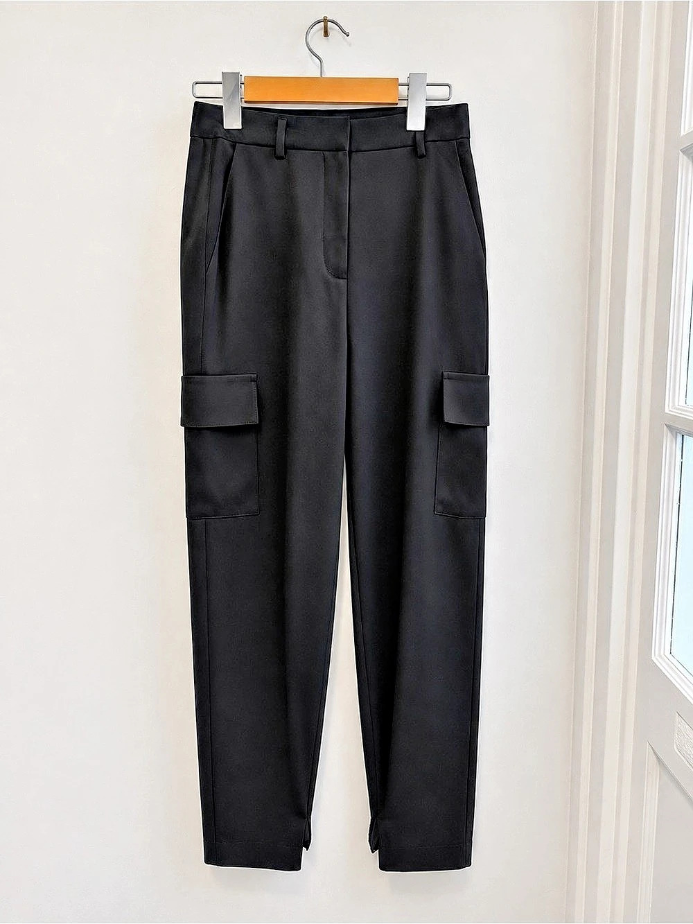 Babaton Satin Refined Cargo Pant Black Size 2